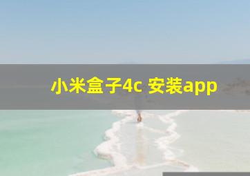 小米盒子4c 安装app